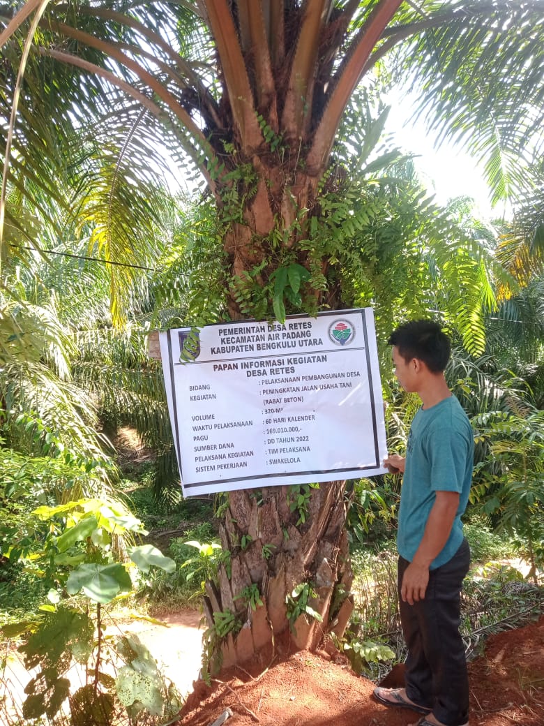 Lewat Dana Desa,Pemdes Retes Bangun Jalan Usaha Tani