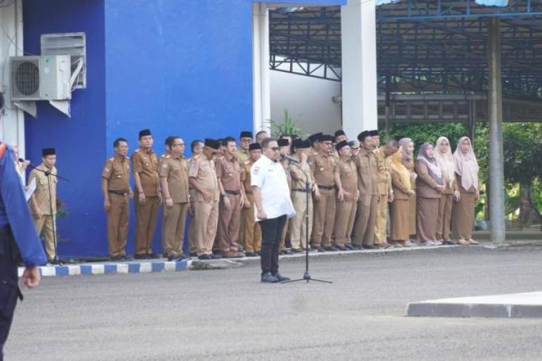Sambut Pemimpin Baru, Pemkot Bengkulu Gelar Apel Gabungan,Selasa(11/2)(amg - teropongpublik.co.id)